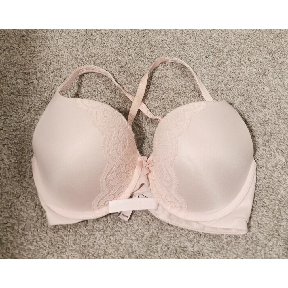 Victoria's Secret Body By Victoria Perfect Shape Pink Convertible Bra Lace 34 D